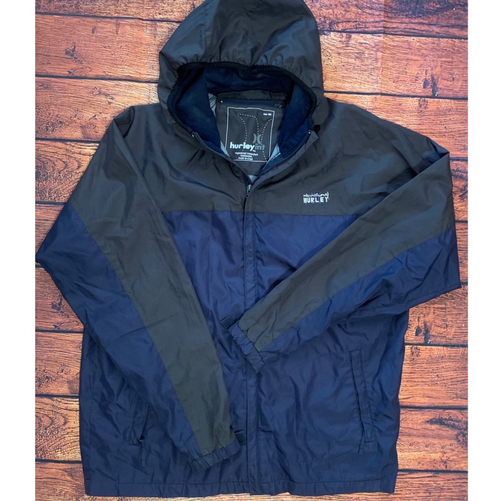Hurley Windbreaker Zip Up Hooded Jacket